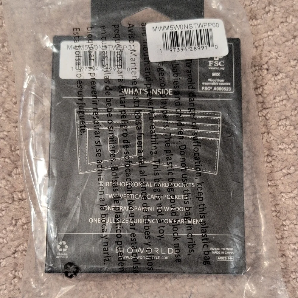 Bioworld Star Wars Black Wallet with Red Galactic Design NWT